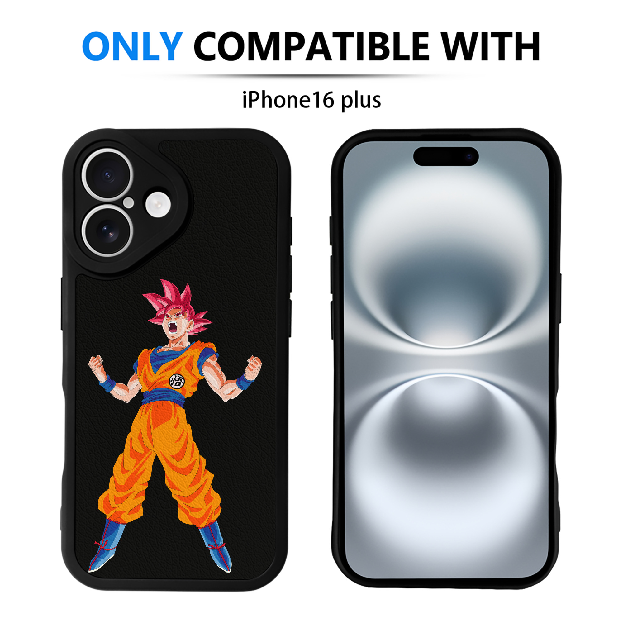 （画像用） ドラゴンボール 孫悟空（そん ごくう）Son Goku カカロット DRAGON BALL Kakarotto 【iPhone 16シリーズ対応】シリコンスマホケース（レザー調） 材質：シリコン
